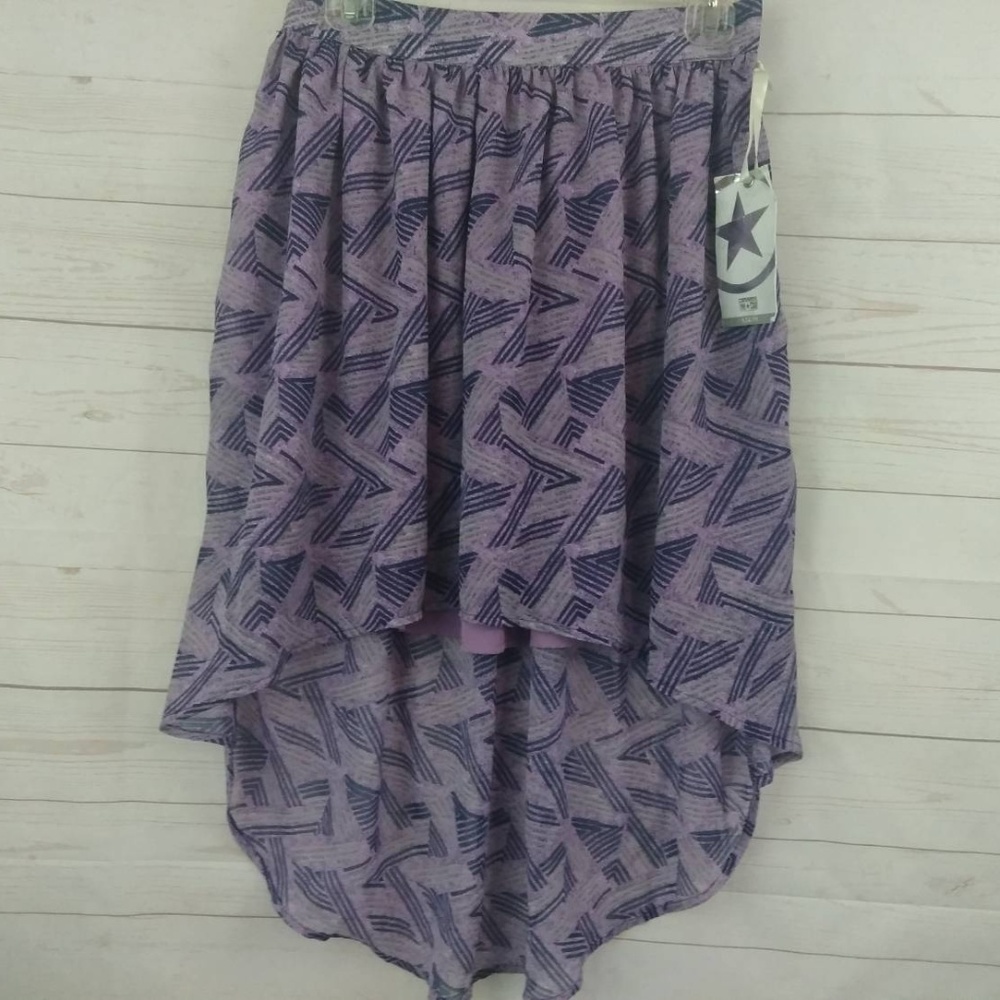 Converse One Star High Low asymmetrical hem Sheer WhimsyGoth Skirt XS NWT